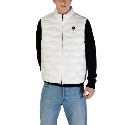 Blauer White Polyamide Sleveless Jacket