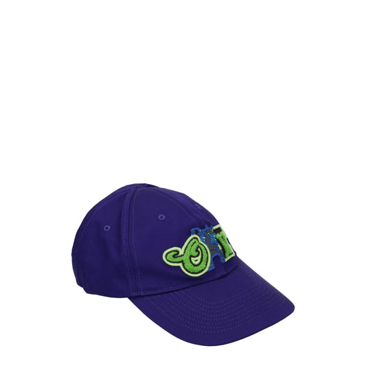 Off-White Purple Cotton Caps (Baseball Hat)