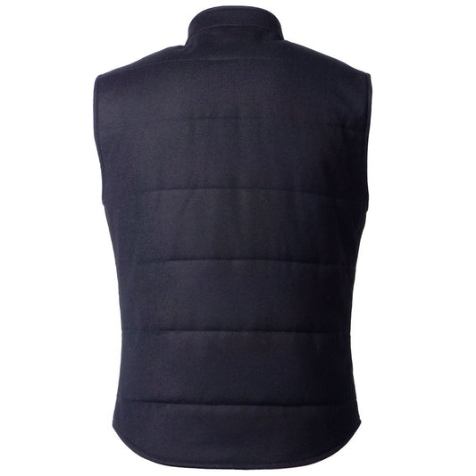 Made in Italy Blue Wool Sleveless Jacket