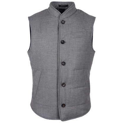 Made in Italy Gray Wool Sleveless Jacket
