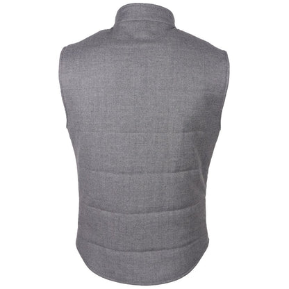Made in Italy Gray Wool Sleveless Jacket