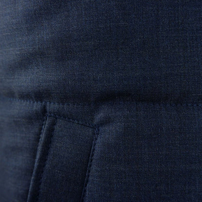 Made in Italy Blue Wool Sleveless Jacket
