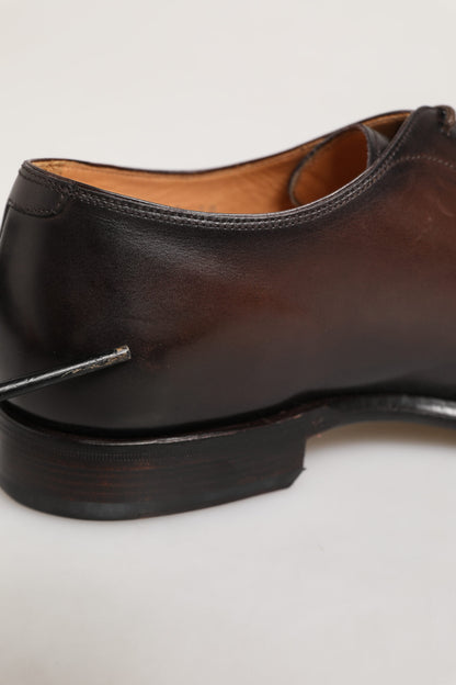 Dolce & Gabbana Brown Leather Lace Up Dress Men Derby Shoes