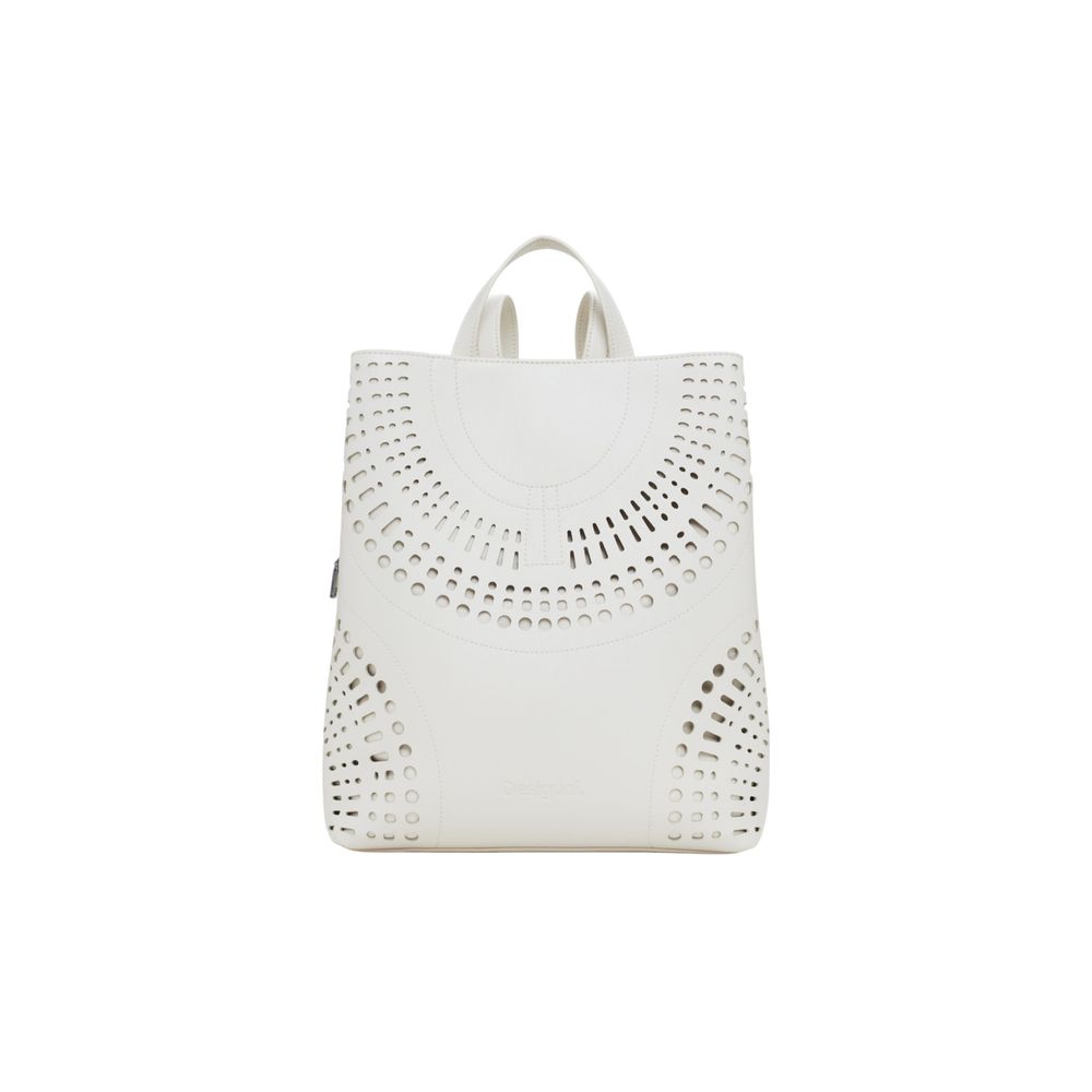 Desigual White Polyethylene Backpack