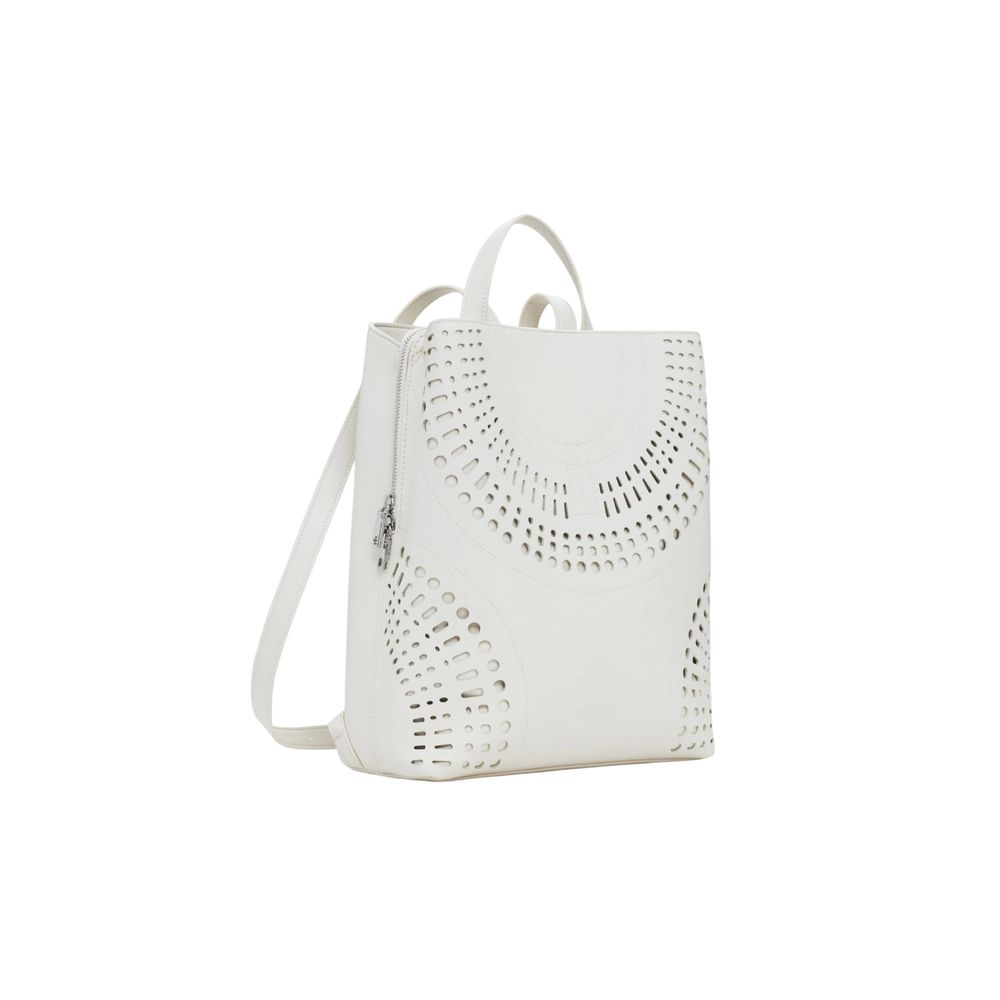 Desigual White Polyethylene Backpack