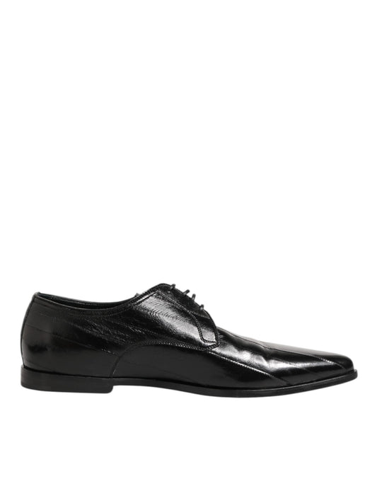 Dolce & Gabbana Black Leather Lace Up Derby Formal Dress Shoes