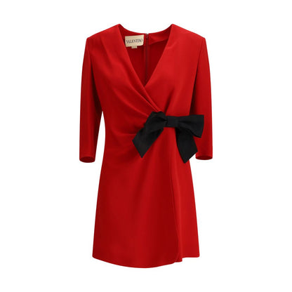 Valentino Short Silk Dress with Bow