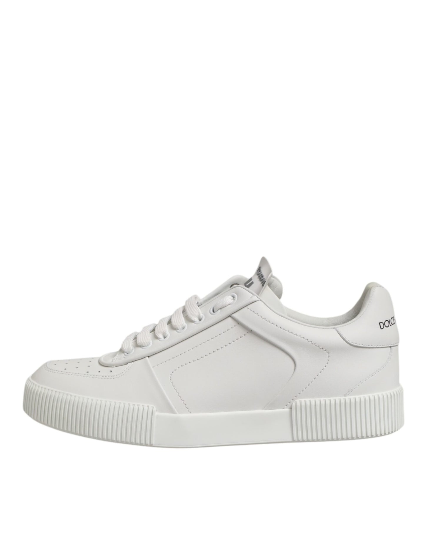 Dolce & Gabbana White Miami Leather Low Top Sneakers Shoes
