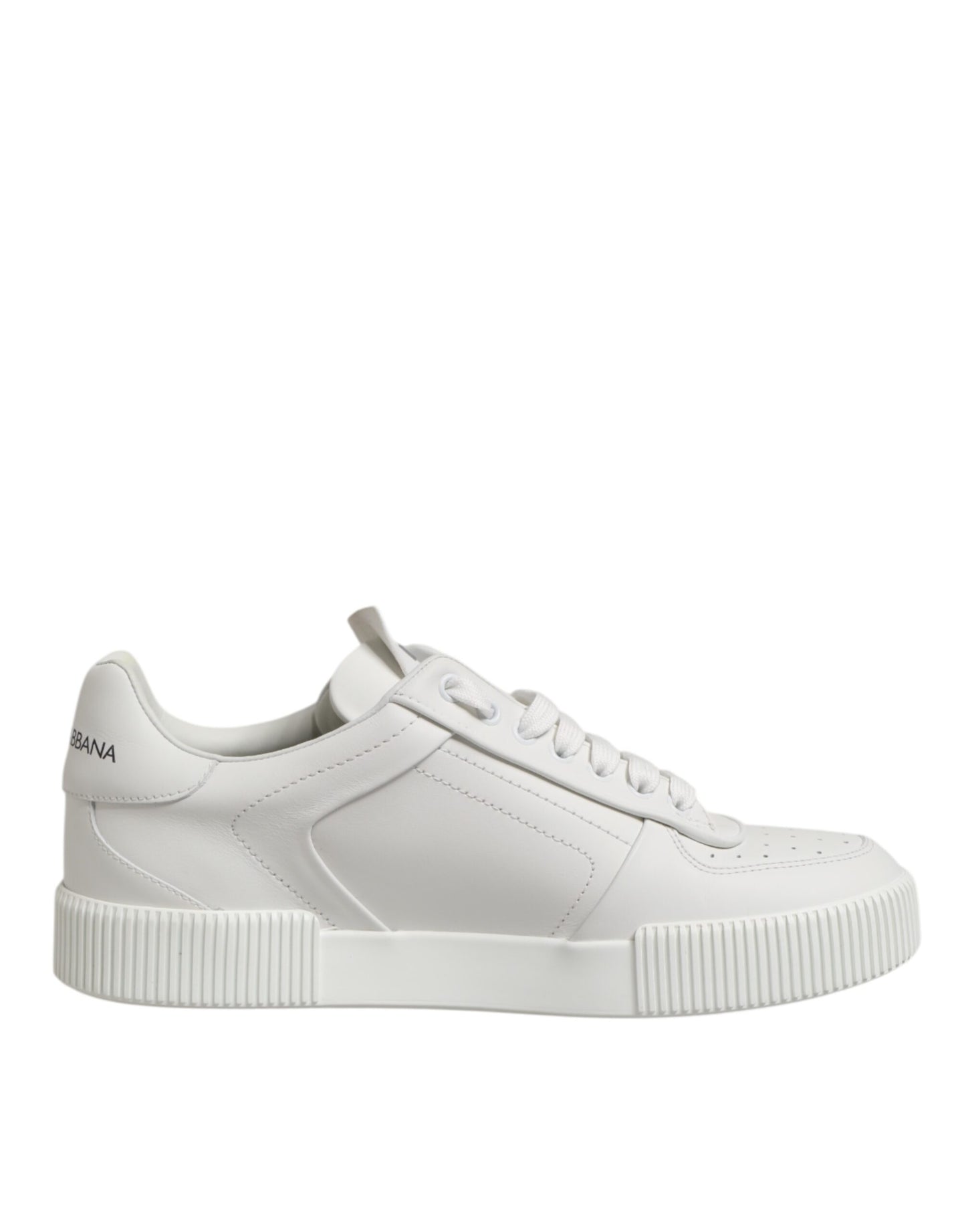 Dolce & Gabbana White Miami Leather Low Top Sneakers Shoes