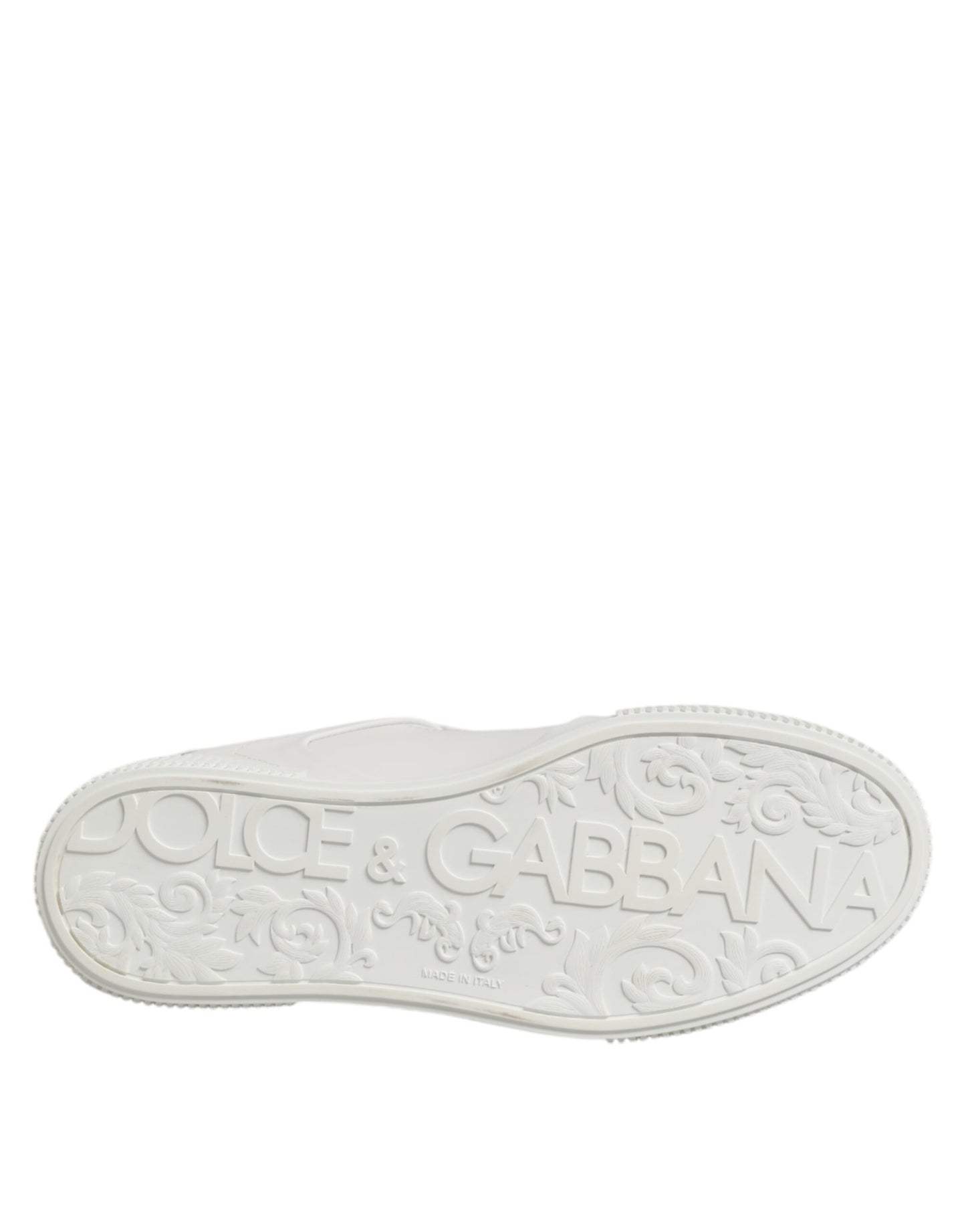 Dolce & Gabbana White Miami Leather Low Top Sneakers Shoes