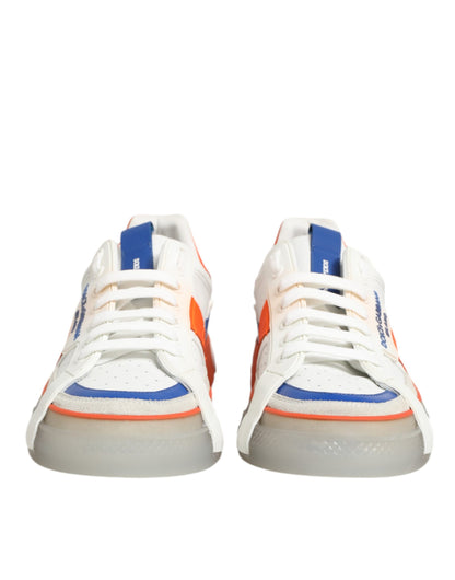 Dolce & Gabbana Multicolor Leather Low Top Men Sneakers Shoes