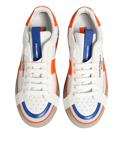 Dolce & Gabbana Multicolor Leather Low Top Men Sneakers Shoes
