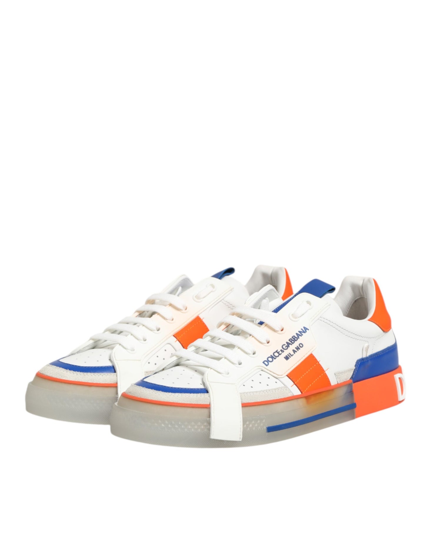 Dolce & Gabbana Multicolor Leather Low Top Men Sneakers Shoes