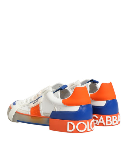 Dolce & Gabbana Multicolor Leather Low Top Men Sneakers Shoes