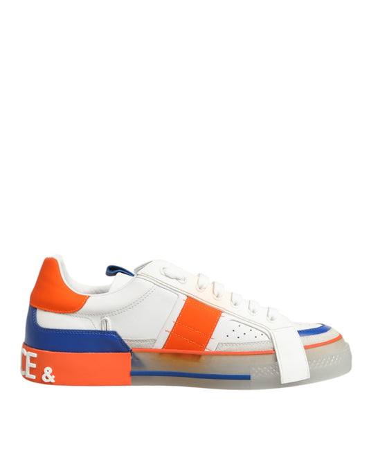 Dolce & Gabbana Multicolor Leather Low Top Men Sneakers Shoes