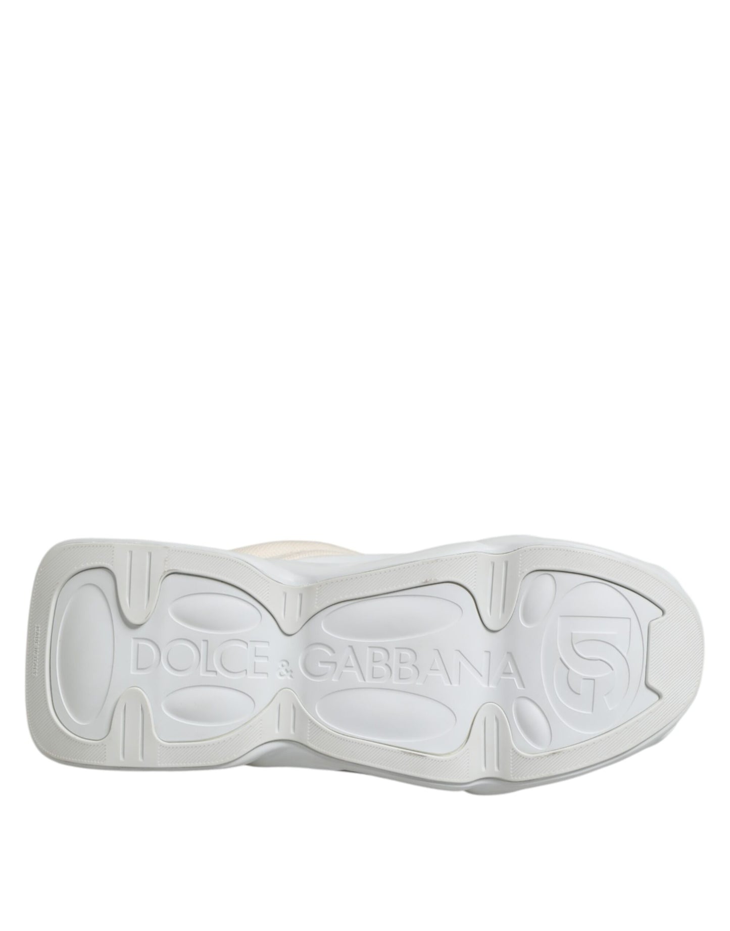 Dolce & Gabbana White Lace Up Wave Low Top Men Sneaker Shoes