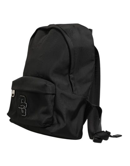 Dolce & Gabbana Black Nylon DG Patch School Travel Backpack Borse Bag