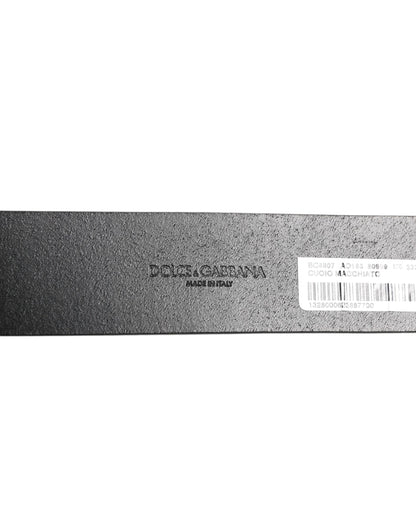 Dolce & Gabbana Black Leather Coin Buckle Classic Men Belt