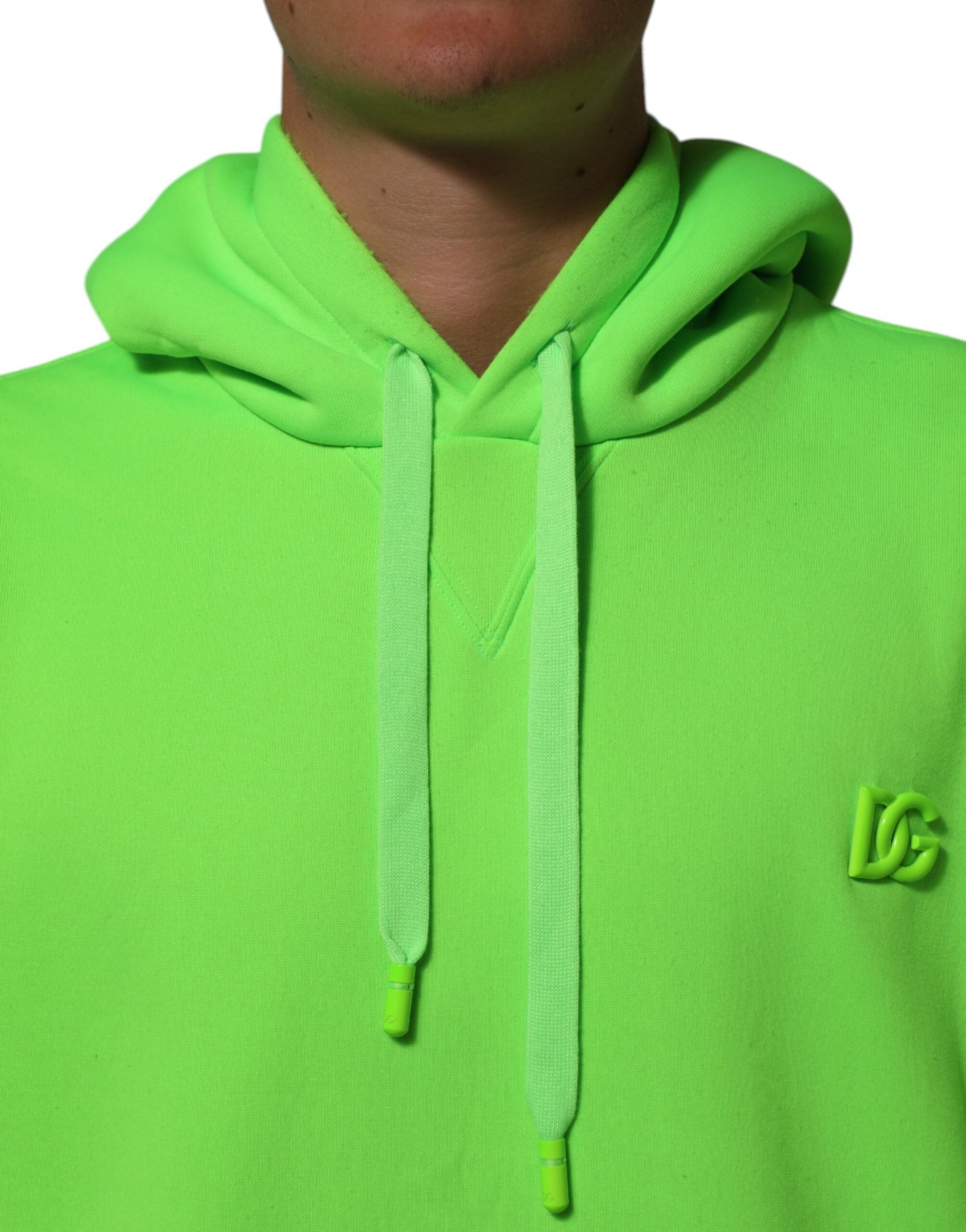 Dolce & Gabbana Green DG Logo Men Hooded Sweatshirt Sweater