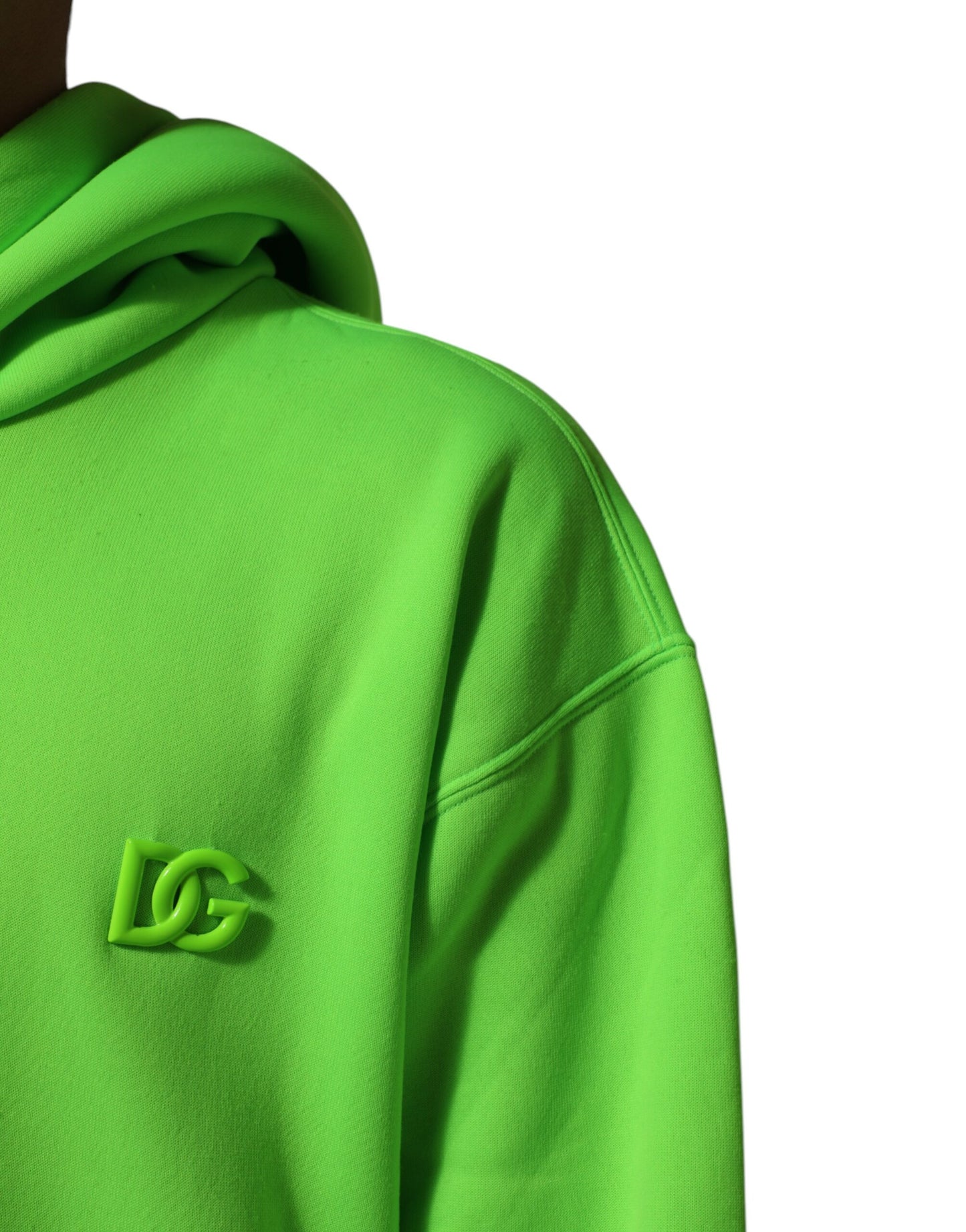 Dolce & Gabbana Green DG Logo Men Hooded Sweatshirt Sweater