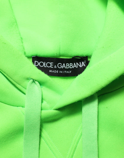 Dolce & Gabbana Green DG Logo Men Hooded Sweatshirt Sweater