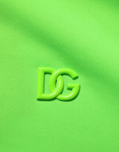Dolce & Gabbana Green DG Logo Men Hooded Sweatshirt Sweater