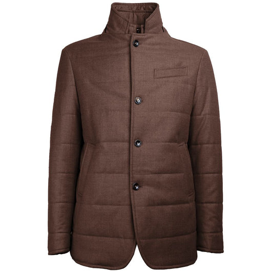 Made in Italy Brown Wool Jackets & Coat