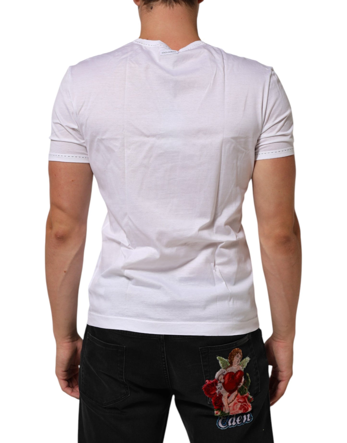 Dolce & Gabbana White Cotton Crew Neck Underwear Tee T-shirt