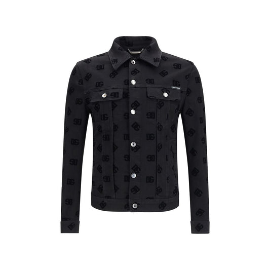 Dolce & Gabbana Jacquard-Logo Denim Jacket