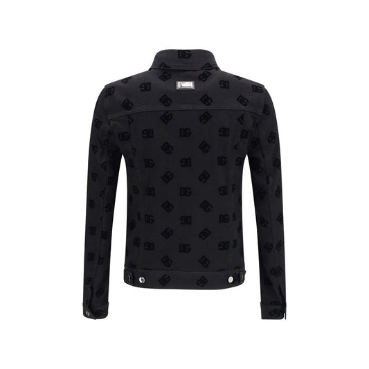 Dolce & Gabbana Jacquard-Logo Denim Jacket